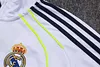 Joyfball 2025/2026 Real Madrid Half-Pull Training Suit White Retro Version Football Shirt 1:1 Thai Quality