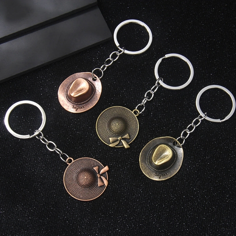 Retro Commute Hat Alloy Keychain