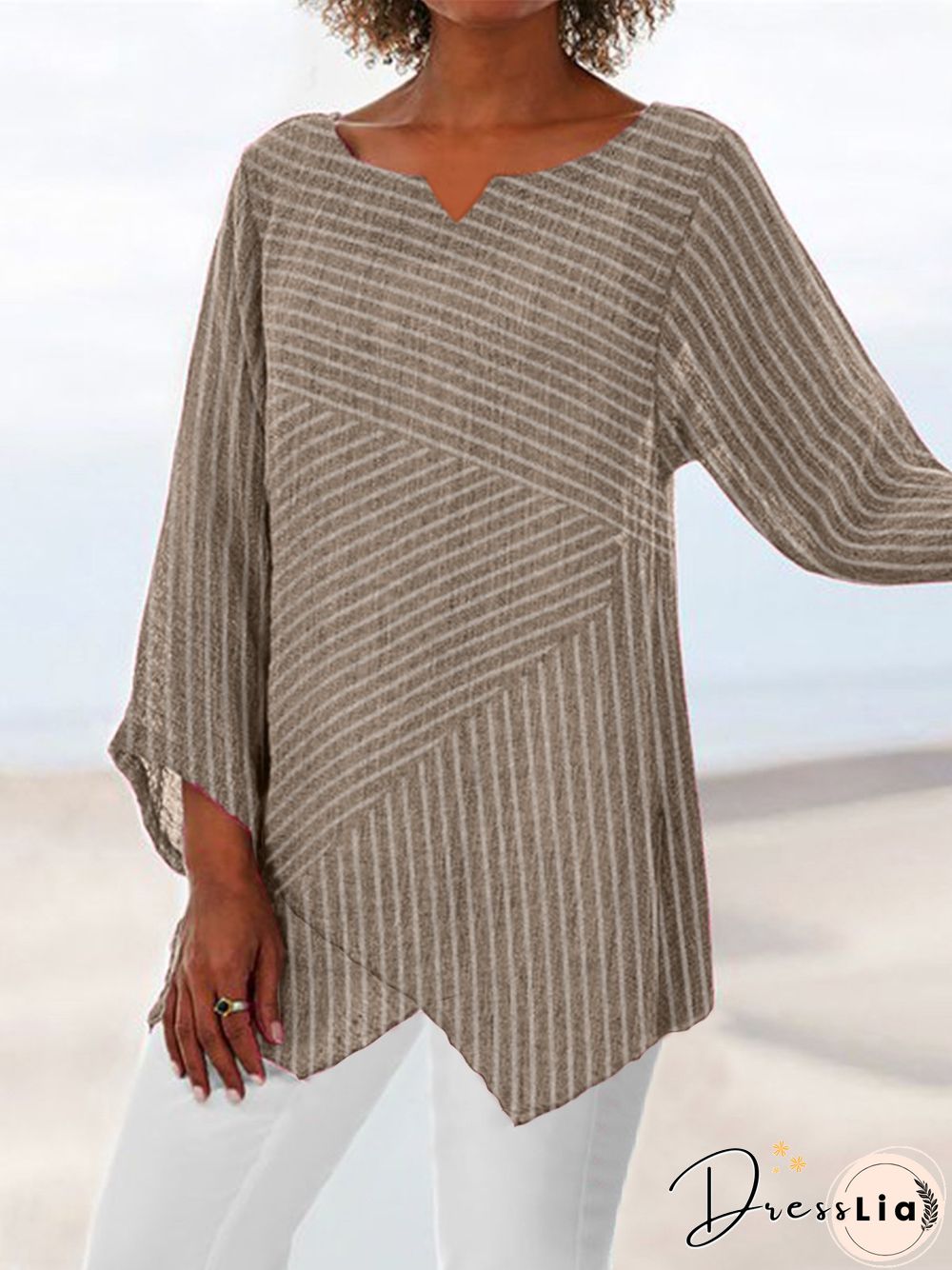 Long Sleeve Striped Tops