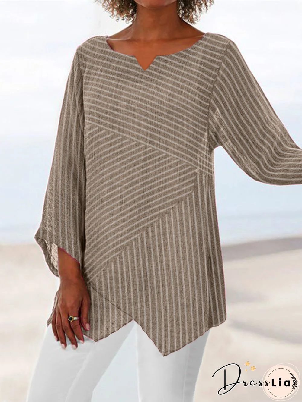 Long Sleeve Striped Tops
