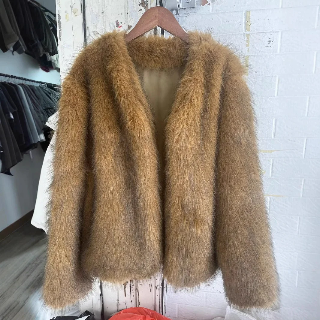 Nigikala Nigikala Design Elegant Autumn And Winter New Imitation Fur Coat