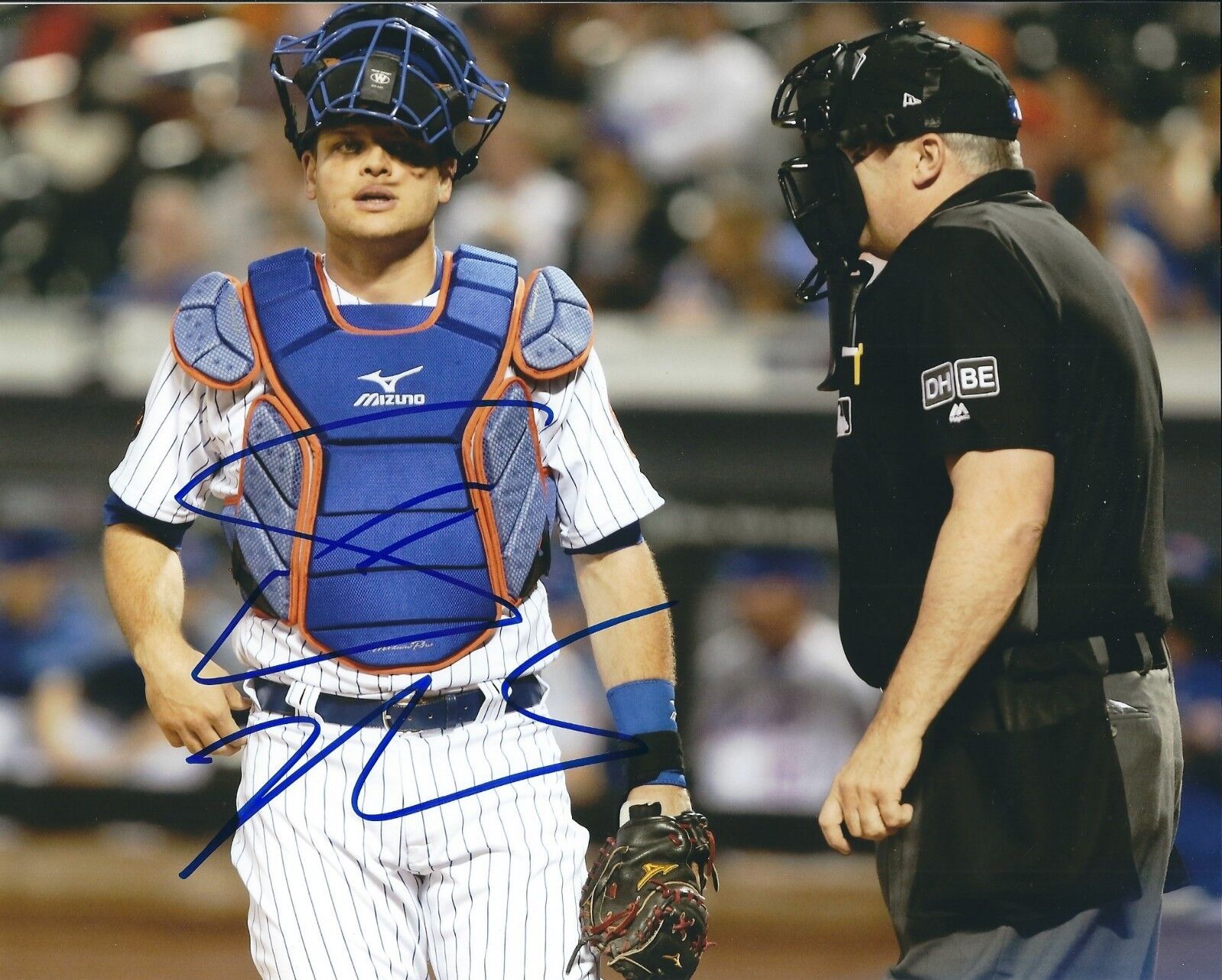 Signed 8x10 DEVIN MESORACO New York Mets Autographed Photo Poster painting - COA