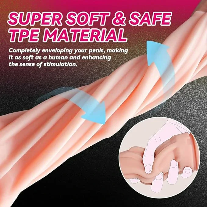 Male Masturbator Cup Quiet Adult Sex Toys for Men Realistic Pocket Pussy Vagina Textured  Lifelike Soft