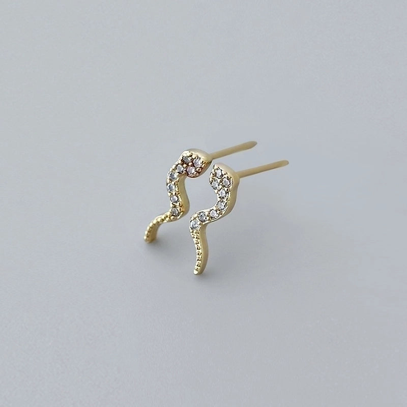 1 Pair Minimalist Geometric Plating Copper Drop Earrings