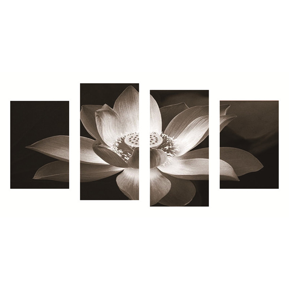 

80*40CM - Multi-picture Round Drill Diamond Painting - 5pcs Lotus, 501 Original