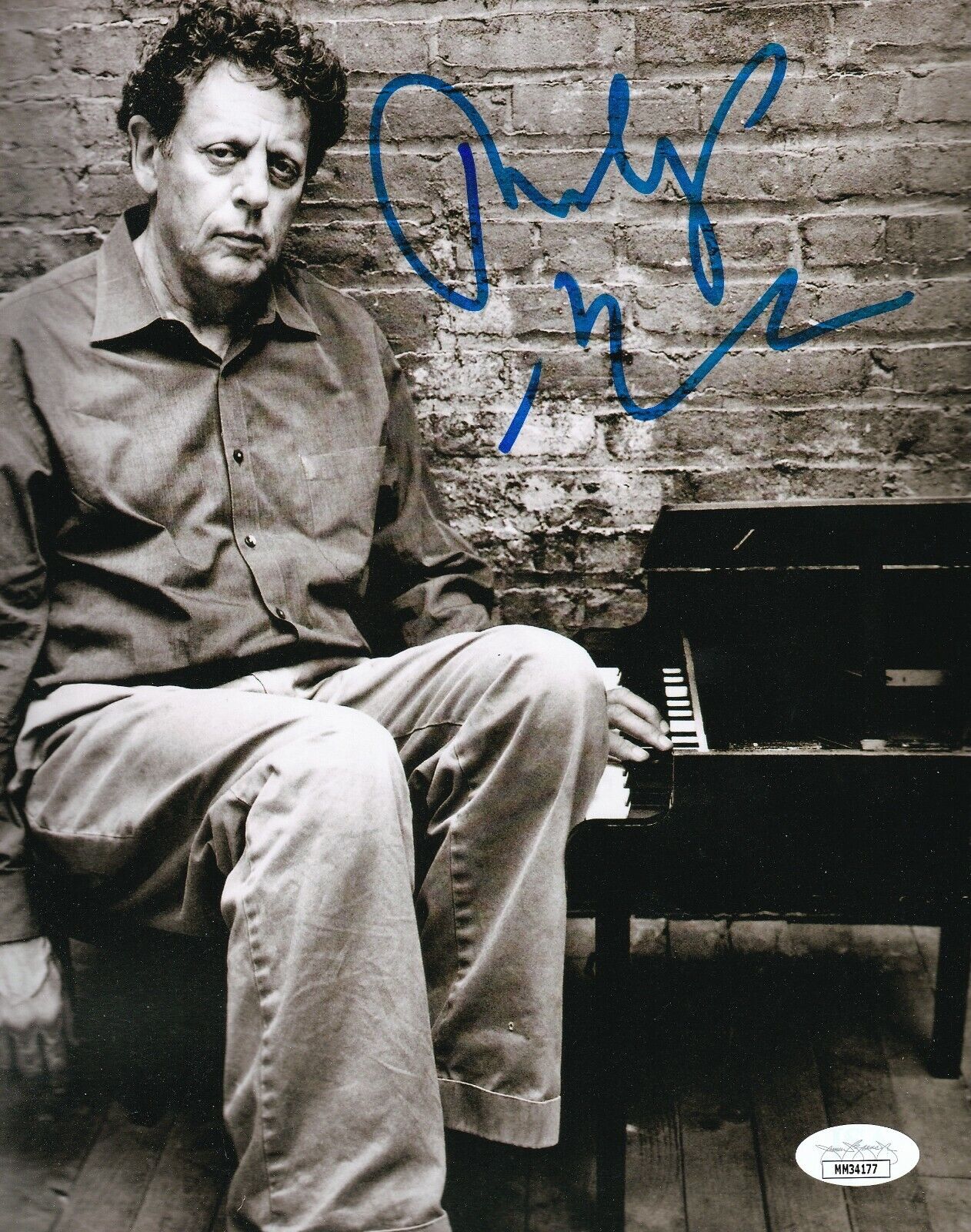 Philip Glass composer REAL hand SIGNED 8x10 Photo Poster painting #3 JSA COA Autographed