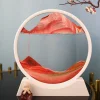 Round quicksand painting living room hourglass glass decoration landscape painting office creative decoration