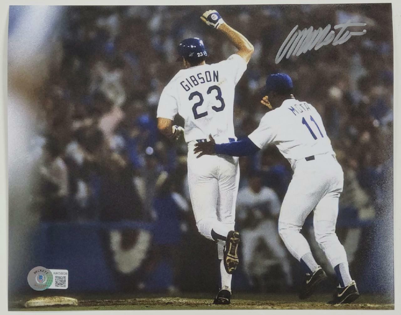 Manny Mota signed 8x10 Photo Poster painting #5 LA Dodgers Gibson HR ~ Beckett BAS COA