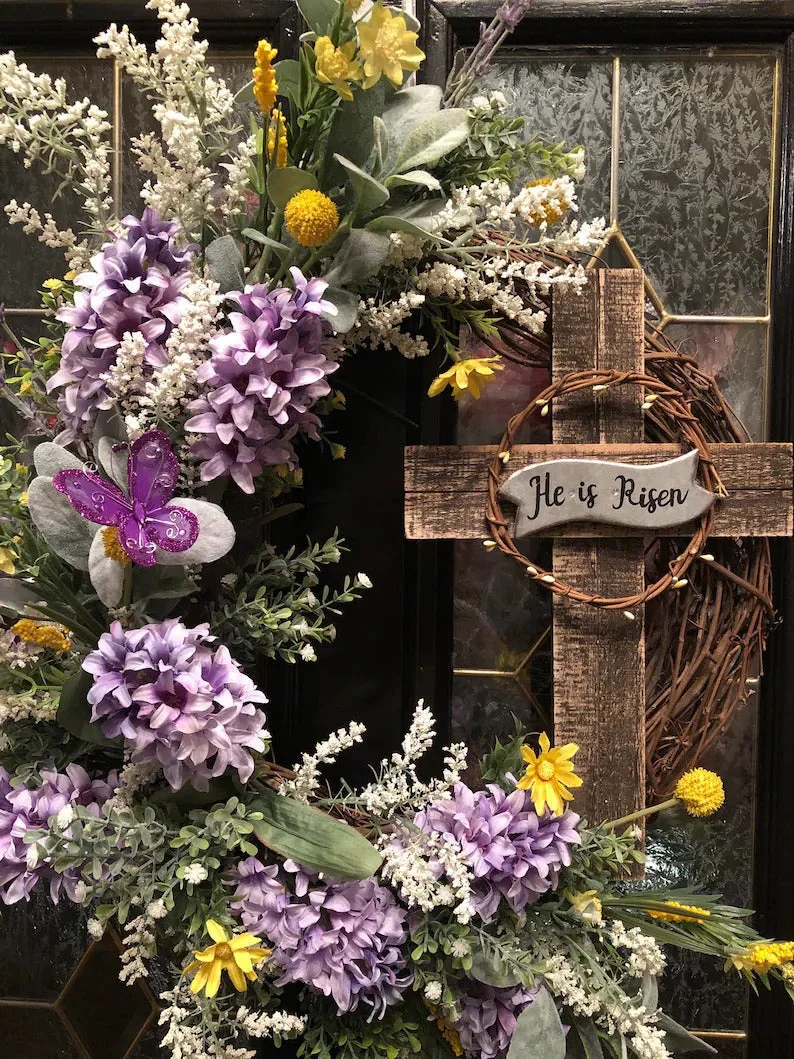 2022 New Easter Decoration - Purple Hyacinth wreath