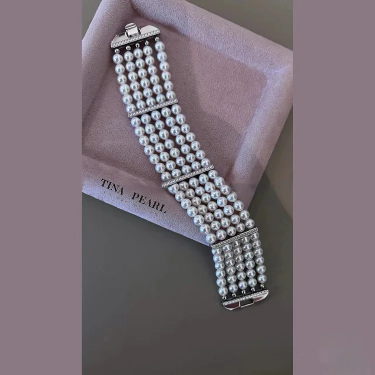 TINA Jewelry Ancient style freshwater pearl multi-layer bracelet