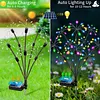 Solar Powered Firework Garden Lights Waterproof Decorative Starburst Fairy Light Easy To Install for Outside Patio Backyard Yard Walkway Decor