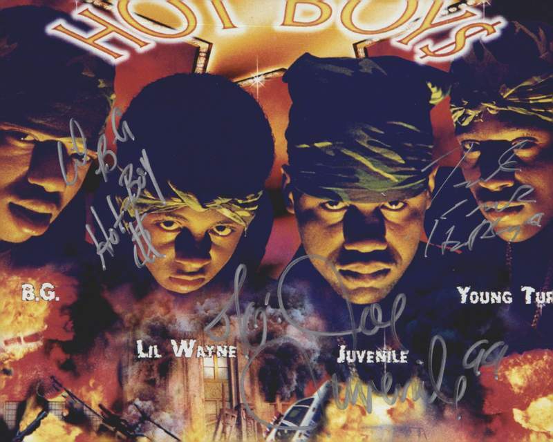 CMR Hot Boys Turk Juvenile BG signed rap 8x10 Photo Poster painting W/Cert Autographed (A0542)