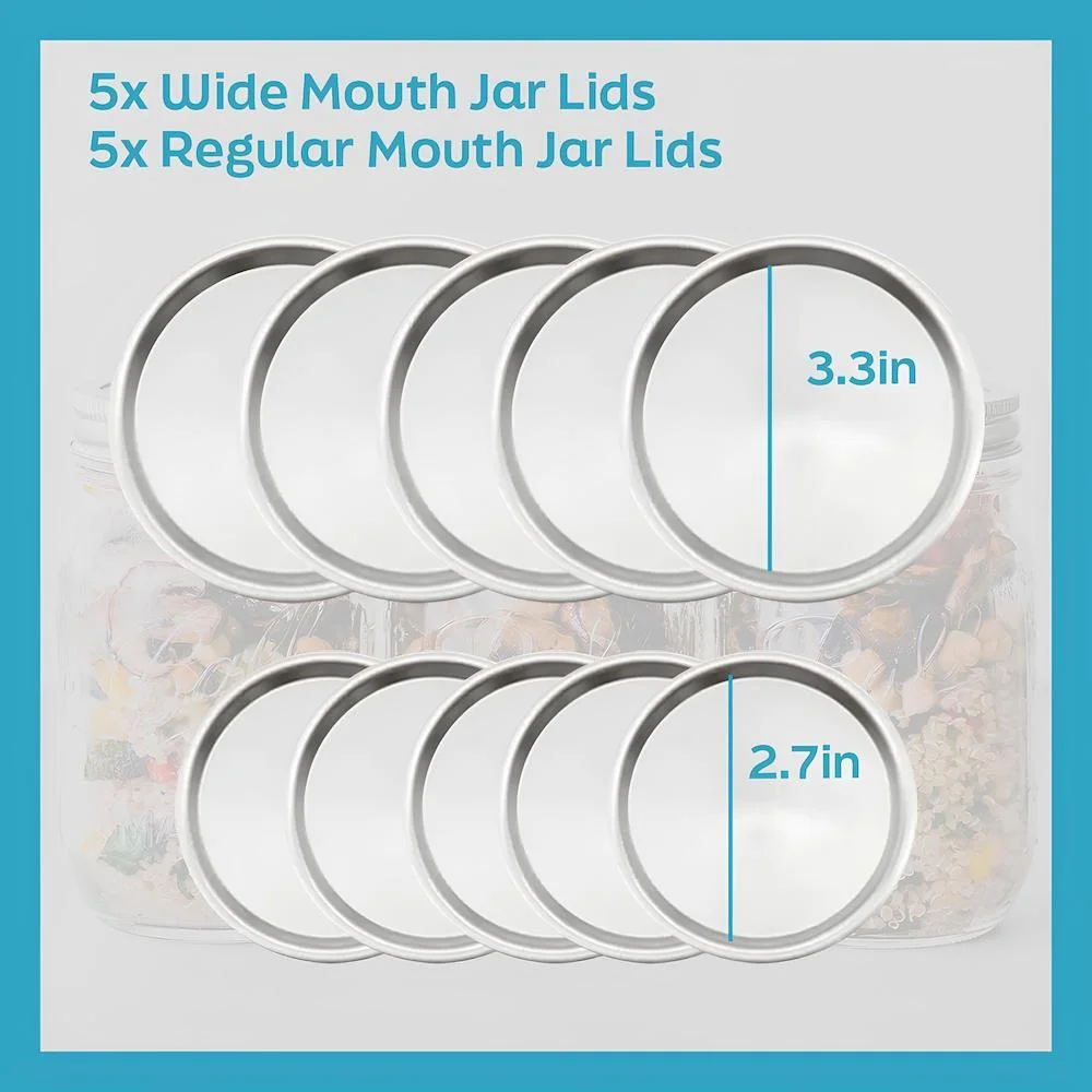  10 Extra Lids (5 Wide & 5 Regular)