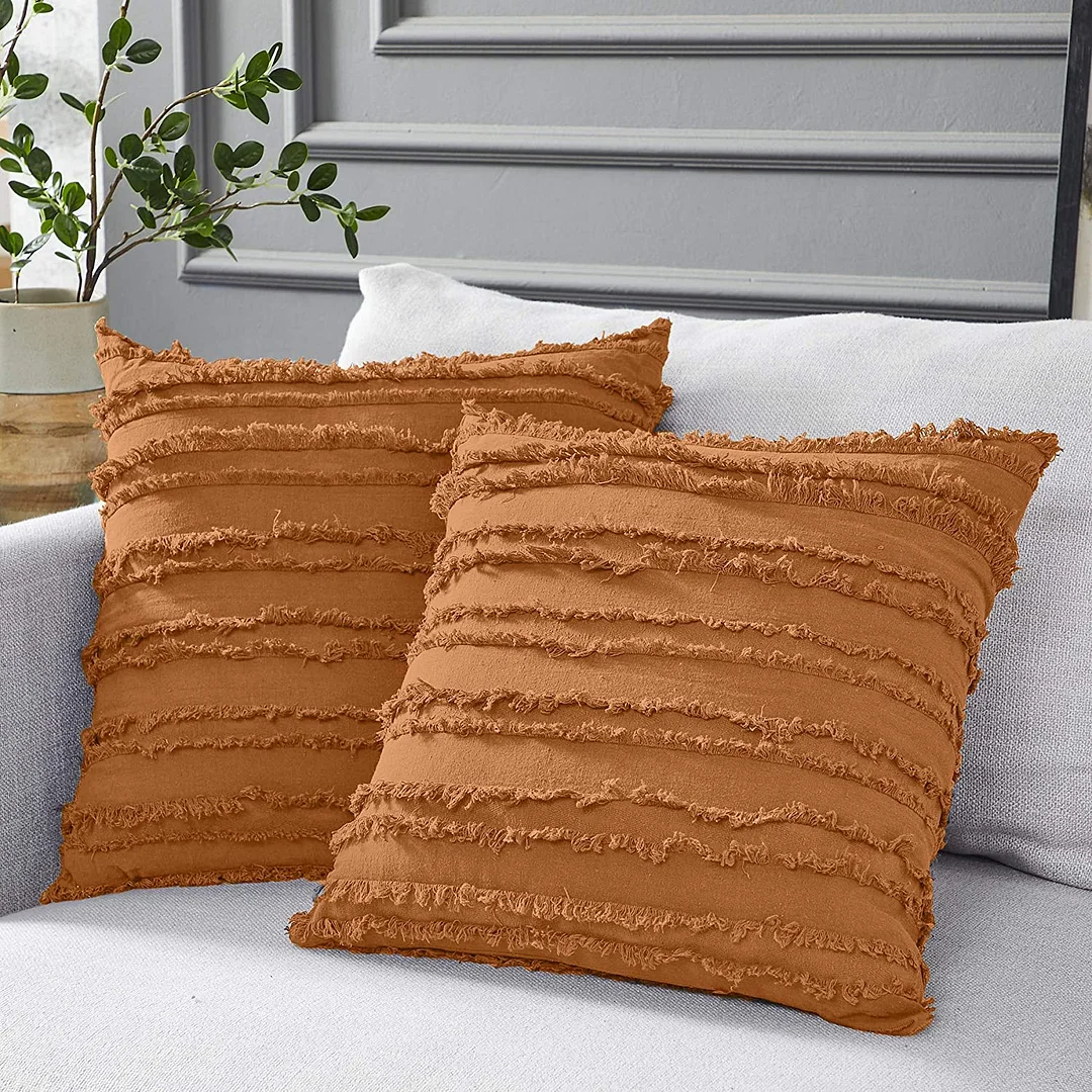 Bedding Cotton Linen Throw Pillow Covers for Couch Sofa Bed, Decorative Throws Cushion Covers