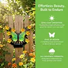 Solar-Powered Wall Lamp Painted Butterflies Decorative Light with Flower LED Waterproof Solar Ambient Landscape Light Hollow Out Wall Decoration Lights for Villa Garden Courtyard Decor