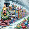 Diamond Painting-DIY Crystal Rhinestone Christmas Train