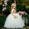 Girl Bridesmaid Dresses Birthday Fashion Party Sequin Princess Dresses 3-8T - honeylives