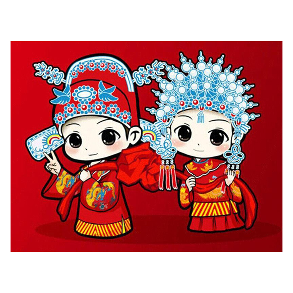 

Chinese Wedding Printed - 11CT Stamped Cross Stitch - 50*40CM, 501 Original
