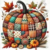 (US Only)Pumpkin Printed Cross Stitch Kit 40x40cm DIY 14CT Embroidery Craft Set Decor
