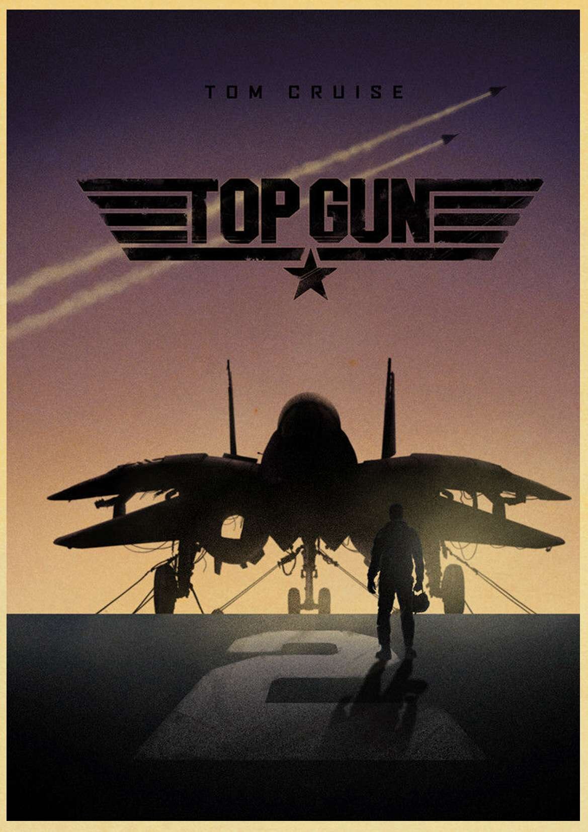 Top Gun Movie Retro Poster Home Furnishing Decoration Kraft Paper Printed Wall Painting Home Art