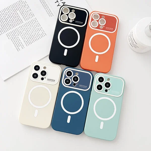 Large window 2-in-1 magnetic case for iphone