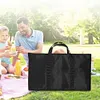 Folding Iron Net Table Storage Bag Cooking Mesh Desk Bag for Backyards BBQ Party