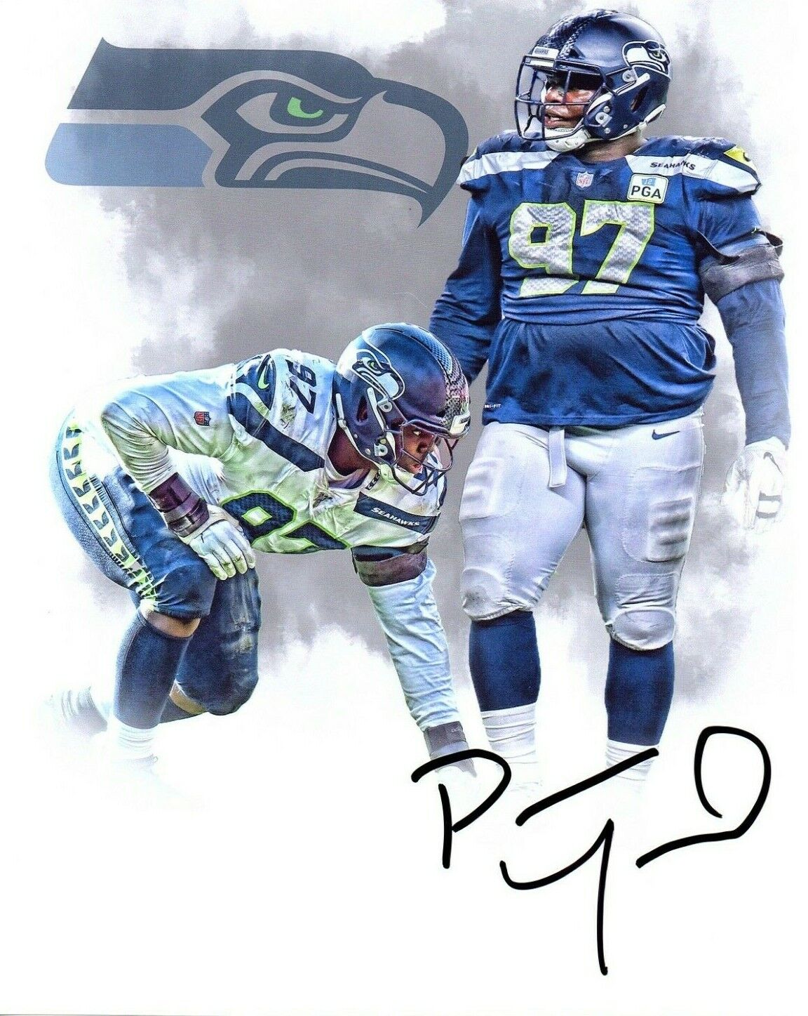 Poona Ford Seattle Seahawks hand signed autographed 8x10 football Photo Poster painting Texas!