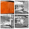 ADCARLIGHTS Headlight Assembly for 1999 2000 2001 2002 Chevy Silverado 1500 2500/1500HD 2500HD 3500/2000-2006 Tahoe/Suburban Chrome Housing Amber Reflector Pair
