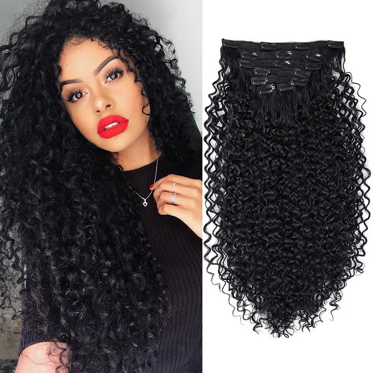 Kinky Curly Clip In Hair Extension