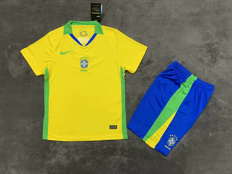2025 Brazil National Team Home Children's Wear