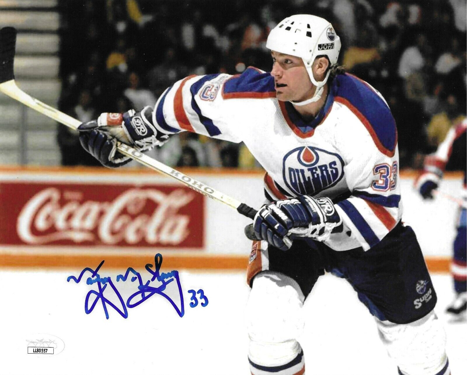 Marty McSorley Autographed 8x10 Photo Poster painting JSA COA NHL Edmonton Oilers Signed 33 #2