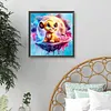 Cartoon Lions Under the Moonlight Full DIY 5D Round Drill Diamond Paintings Picture Arts Craft for Adults/Beginners Gift Idea Home Wall Decor Diamond Crystal Rhinestones Painting Kits 11.7x11.7In