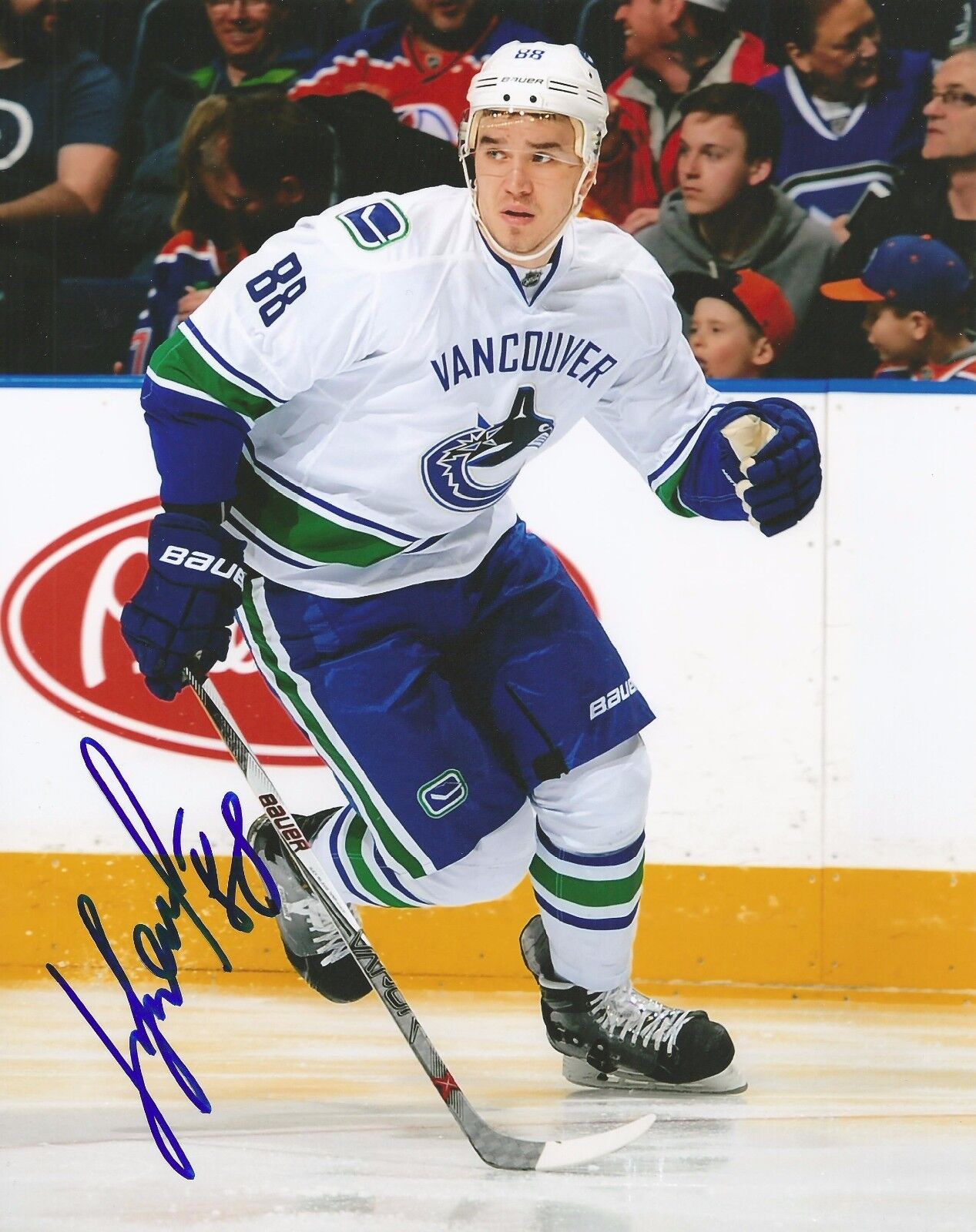 NIKITA TRYAMKIN SIGNED VANCOUVER CANUCKS 8x10 Photo Poster painting #3 with COA