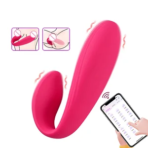 App Remote Control Double Shock U-shaped Wearable Panty Vibrator