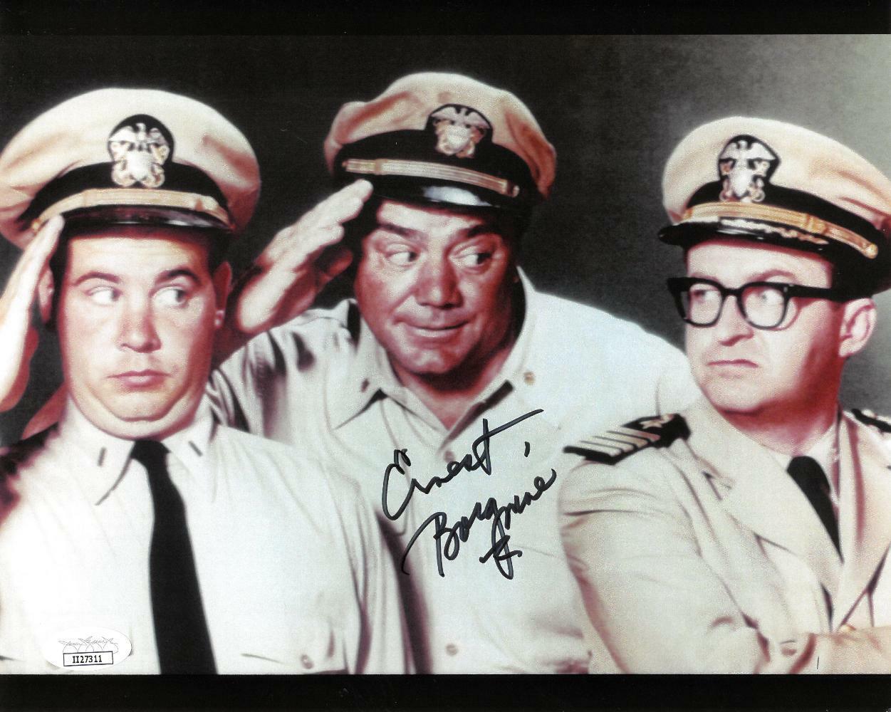 Ernest Borgnine Signed McHale's Navy Autographed 8x10 Photo Poster painting JSA #II27311