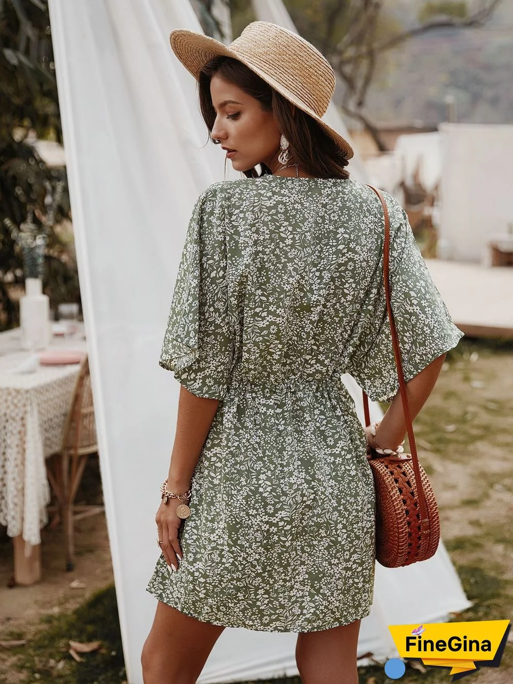 Women's Dress Spring/Summer Small Broken Flower Skirt