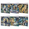 (US Local)6pcs Diamond Painting Greeting Cards DIY Diamond Art Cards for Adults (Dream)