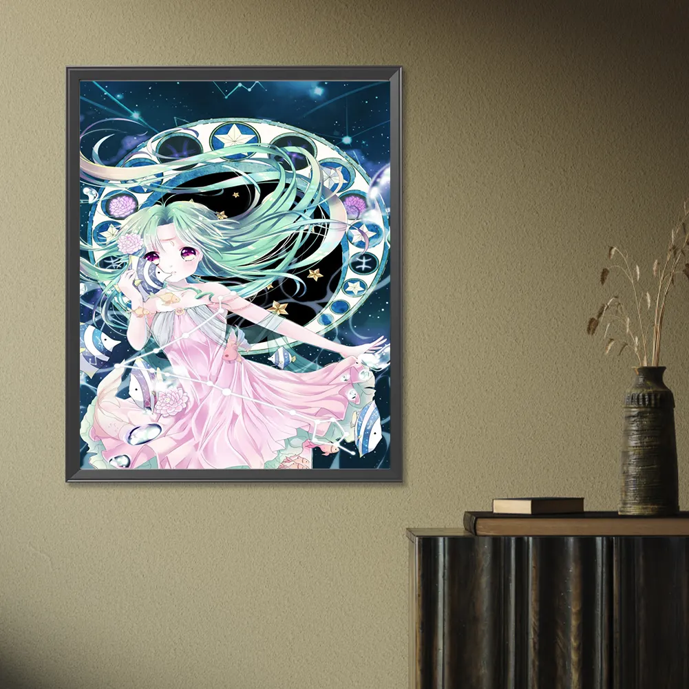Full Round Diamond Painting 40*50cm - Cartoon Style Girl