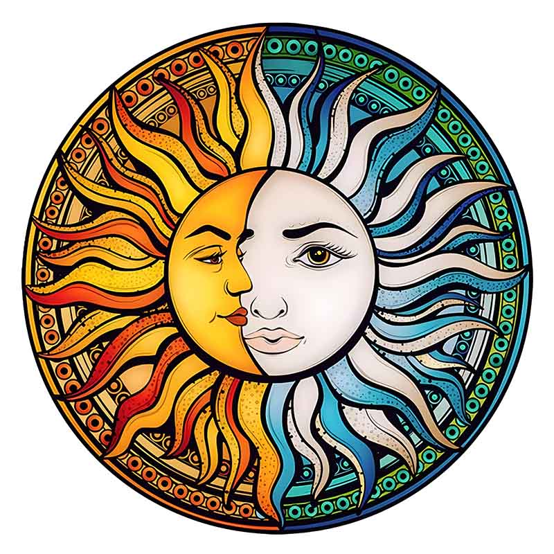 Moon And Sun Wooden Jigsaw Puzzles