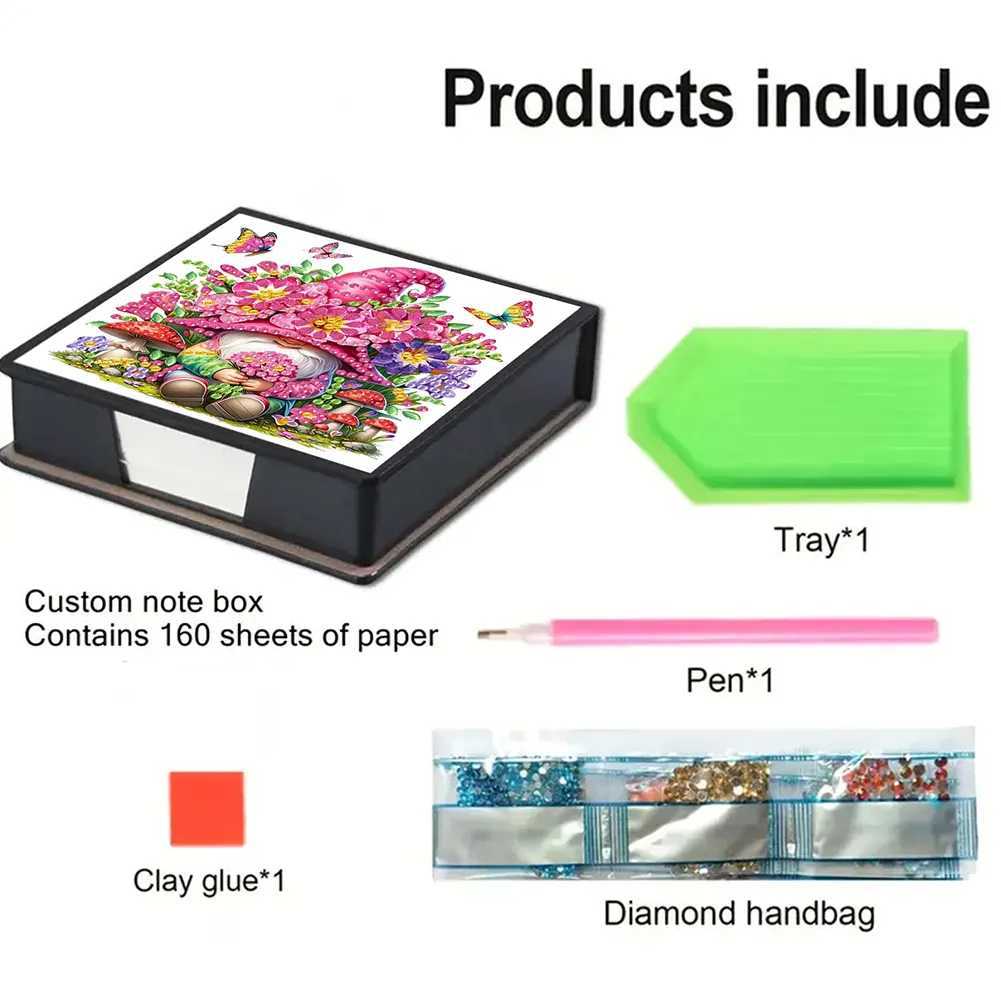 Goblin PU Diamond Painting Notecard Box Contains 160 Sheets of Paper