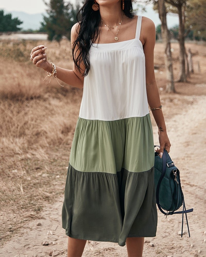 Women's Sling Dress New Spring and Summer Big Swing Skirt | EGEMISS