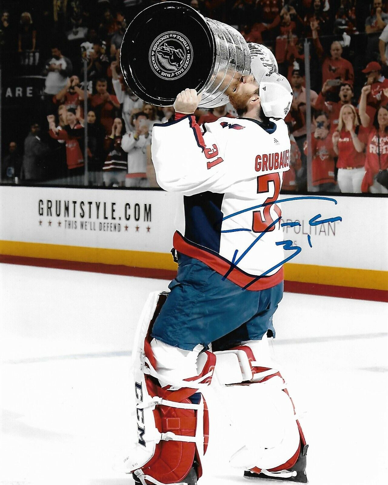 Philipp Grubauer Signed 8x10 Photo Poster painting Stanley Cup Washington Capitals Autograph COA