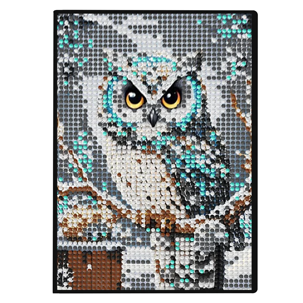 5D DIY Owl Diamond Art Painting Notebook Kit Crystal Notepad Sketchbook Gifts