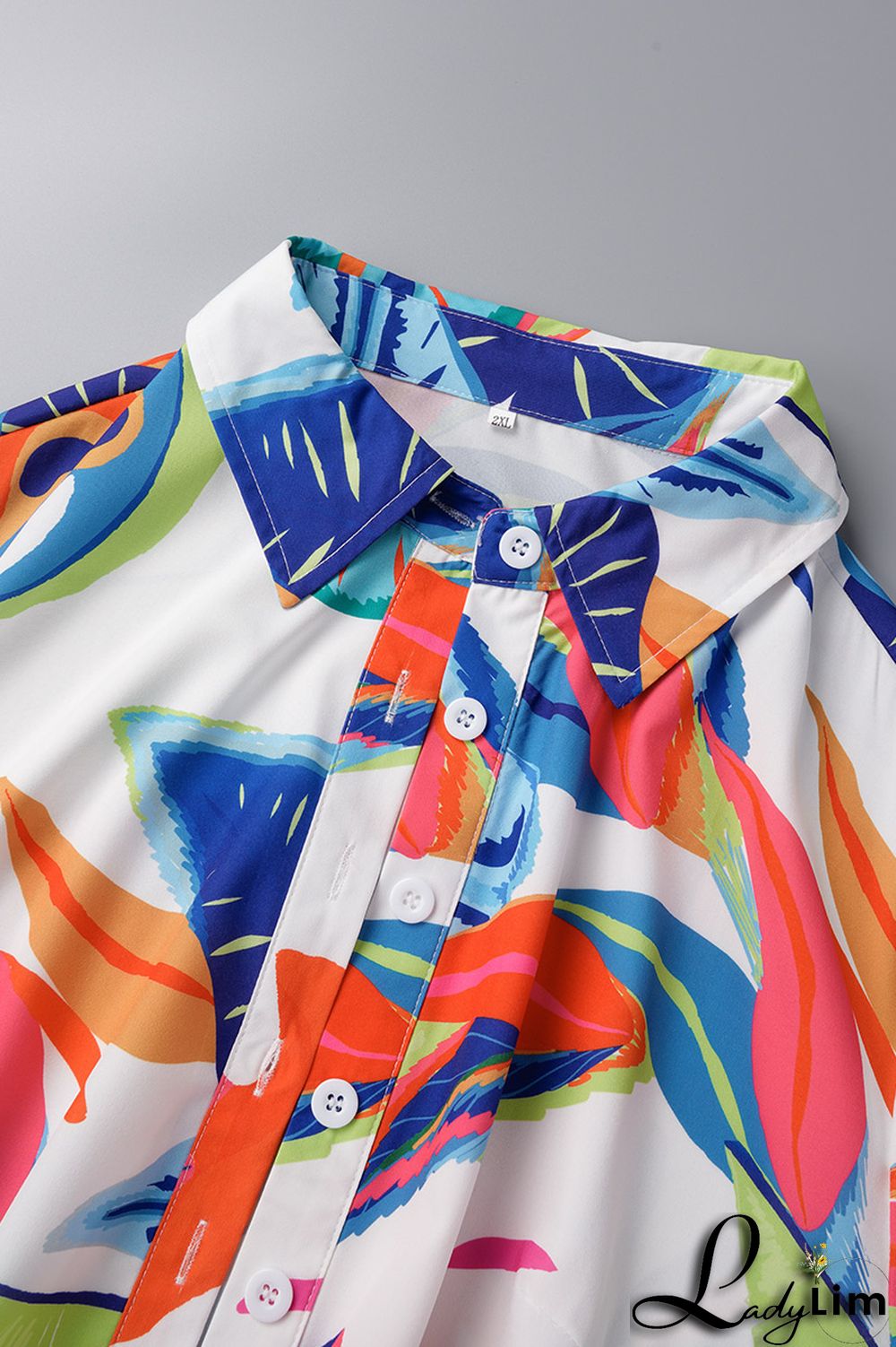 Purple Casual Print Patchwork Fold Turndown Collar A Line Plus Size Dresses