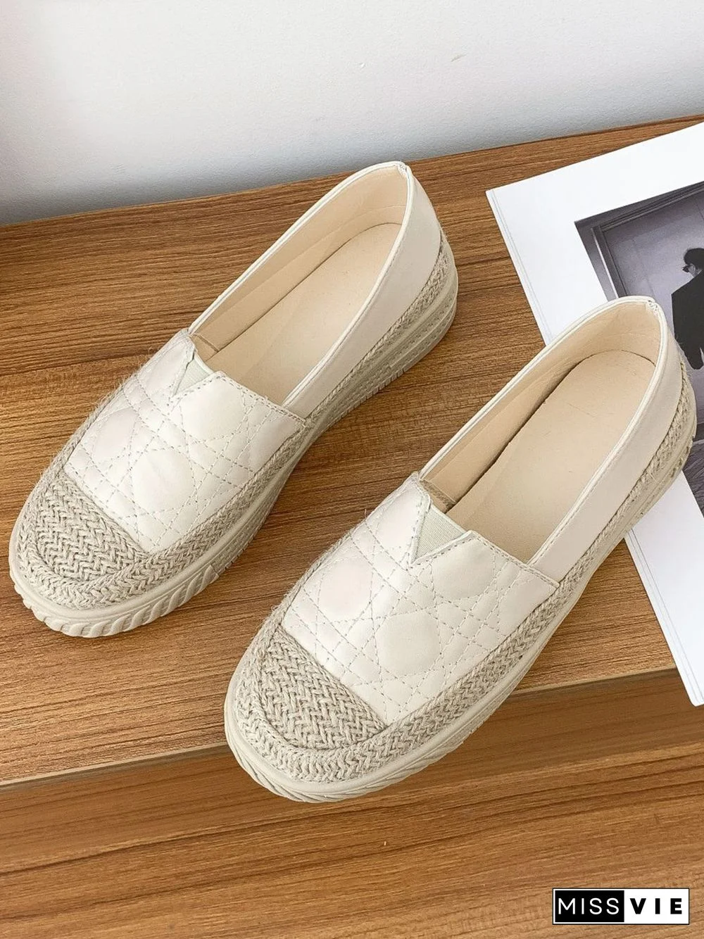 Breathable Lightweight Woven Platform Fisherman's Shoes