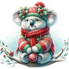 Winter Koala - 18CT Stamped Cross Stitch - 30*30cm - Animal Xmas