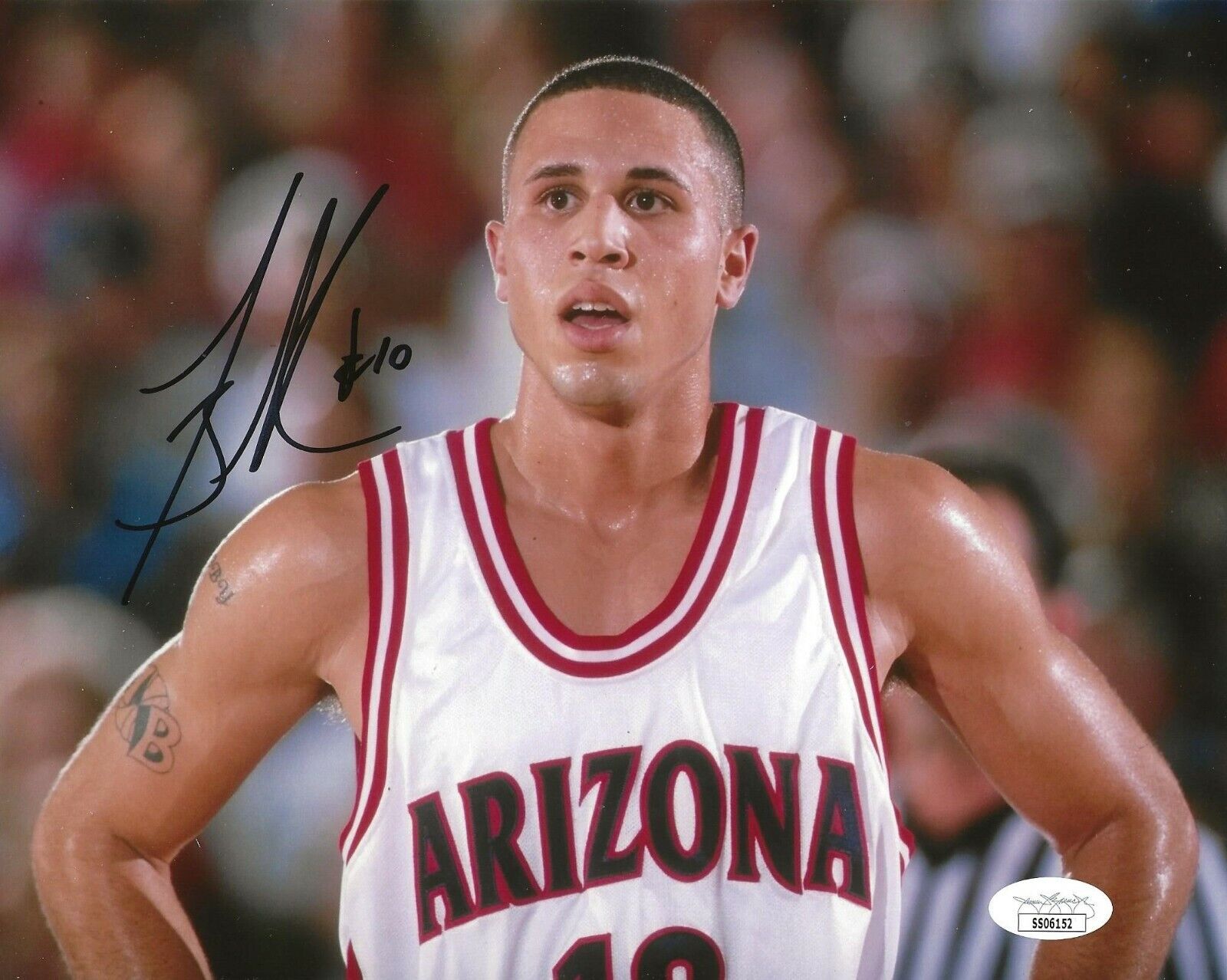 Mike Bibby Grizzlies Kings signed Arizona Wildcats 8x10 Photo Poster painting autographed JSA