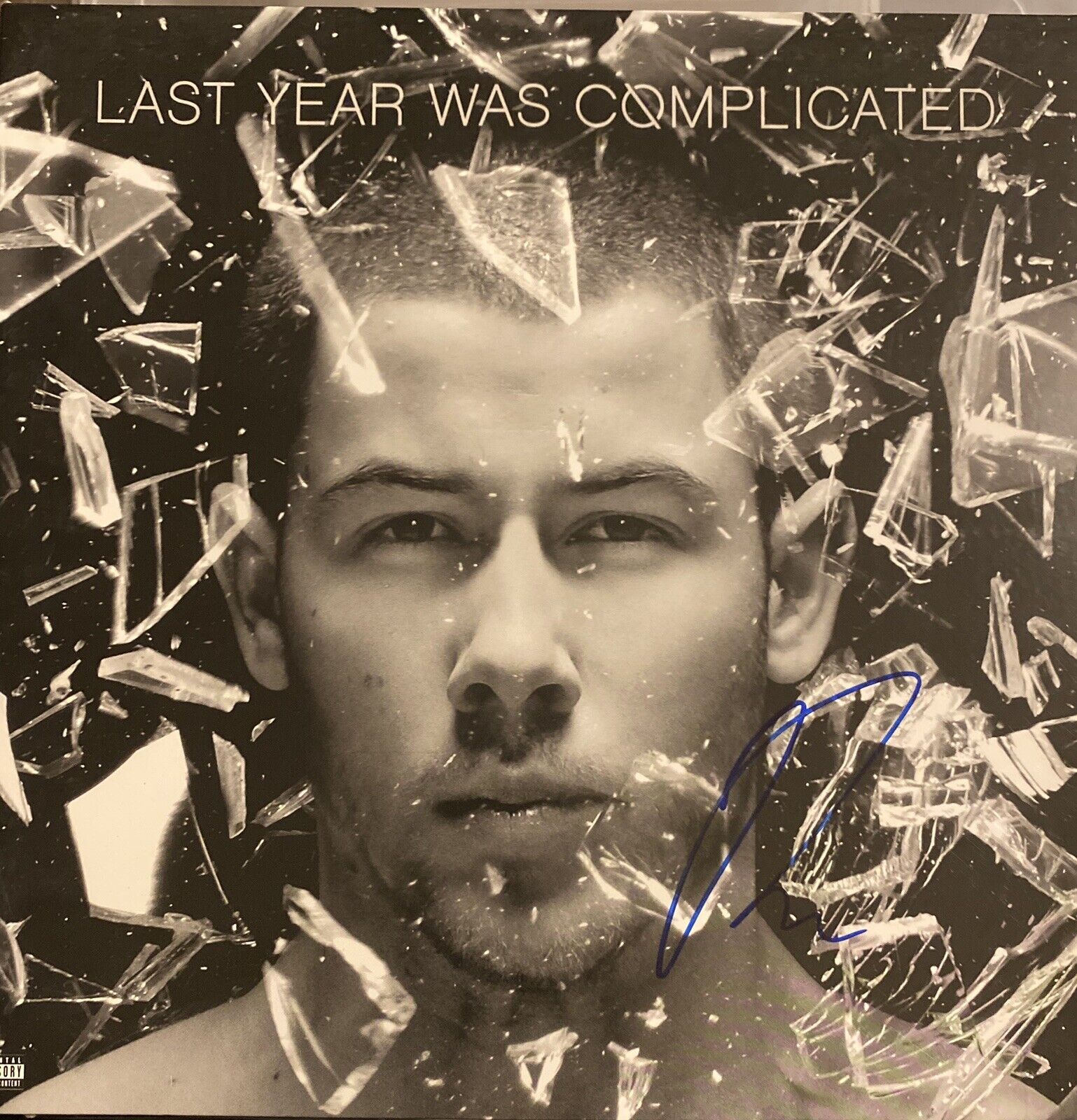 Nick Jonas signed Autographed Lp Last Year Was Complicated Sloppy Signature