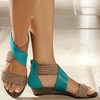 Women's Casual Colorblock Woven Sandals
