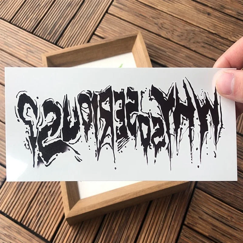 New English Letters Waterproof Temporary Tattoo Stickers Dark Men and Women Personality Fake Tattoo Lasting Arm Palm Body Tattoo